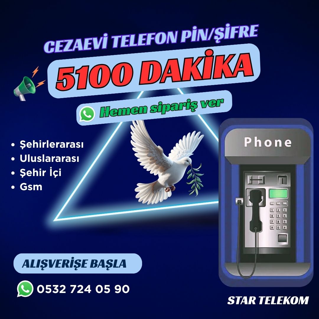 Cezaevi Ankesörlü Telefon 5100 Dakika